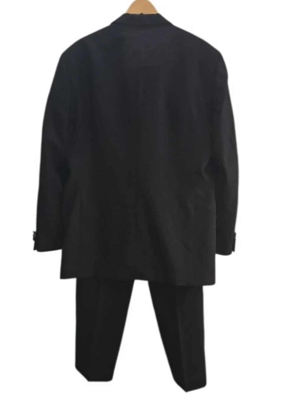 Cricketeer 4 Pc Wool Tuxedo Set 42R 32W Black Satin Formal Wedding Prom Classic